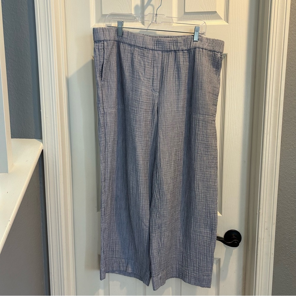 J. Jill Pure Jill Cotton-Gauze Cropped Pants